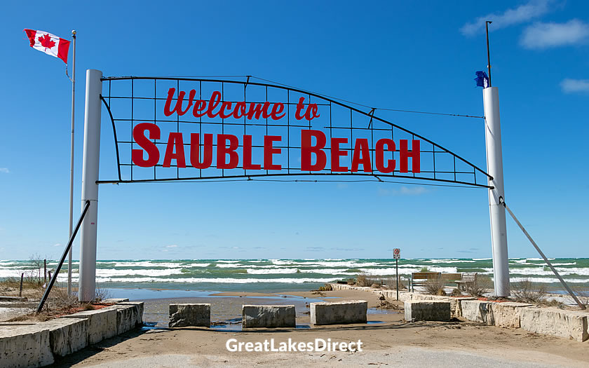 The entrance to Sauble Beach, Ontario