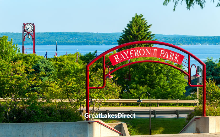 Access to Bayfront Park from downtown Petoskey