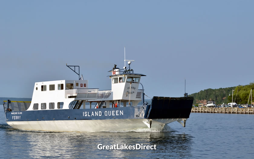 One of the ferries which serve Madeline Island